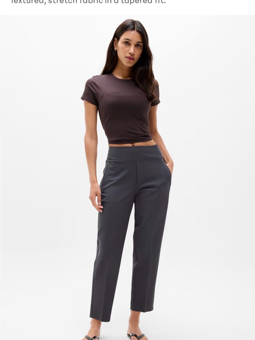 NWT Athleta Endless Pantalon High Rise Pant 14 blue gray 27” inseam - Picture 7 of 9